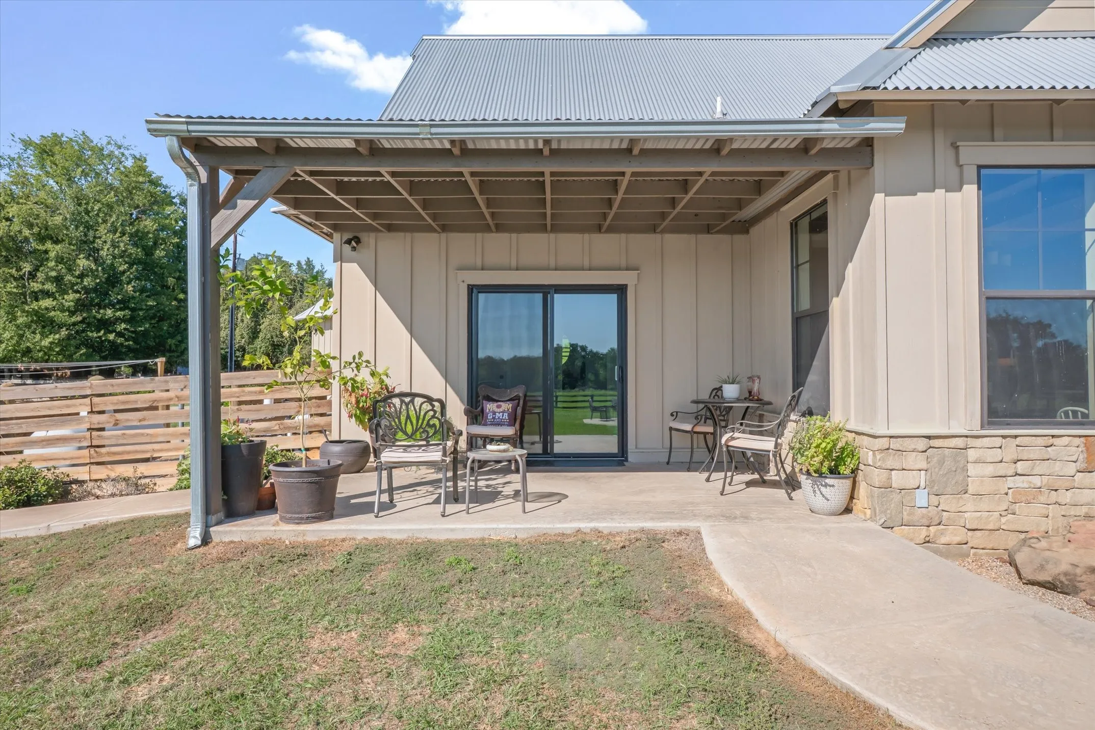 2nd primary or MIL suite has its own patio off the bedroom