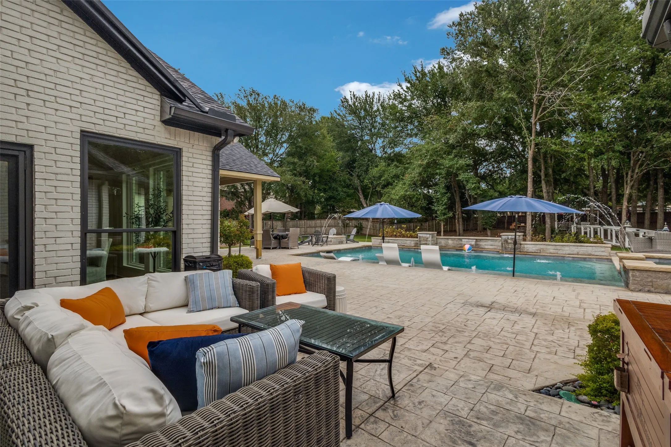 Extensive patio space