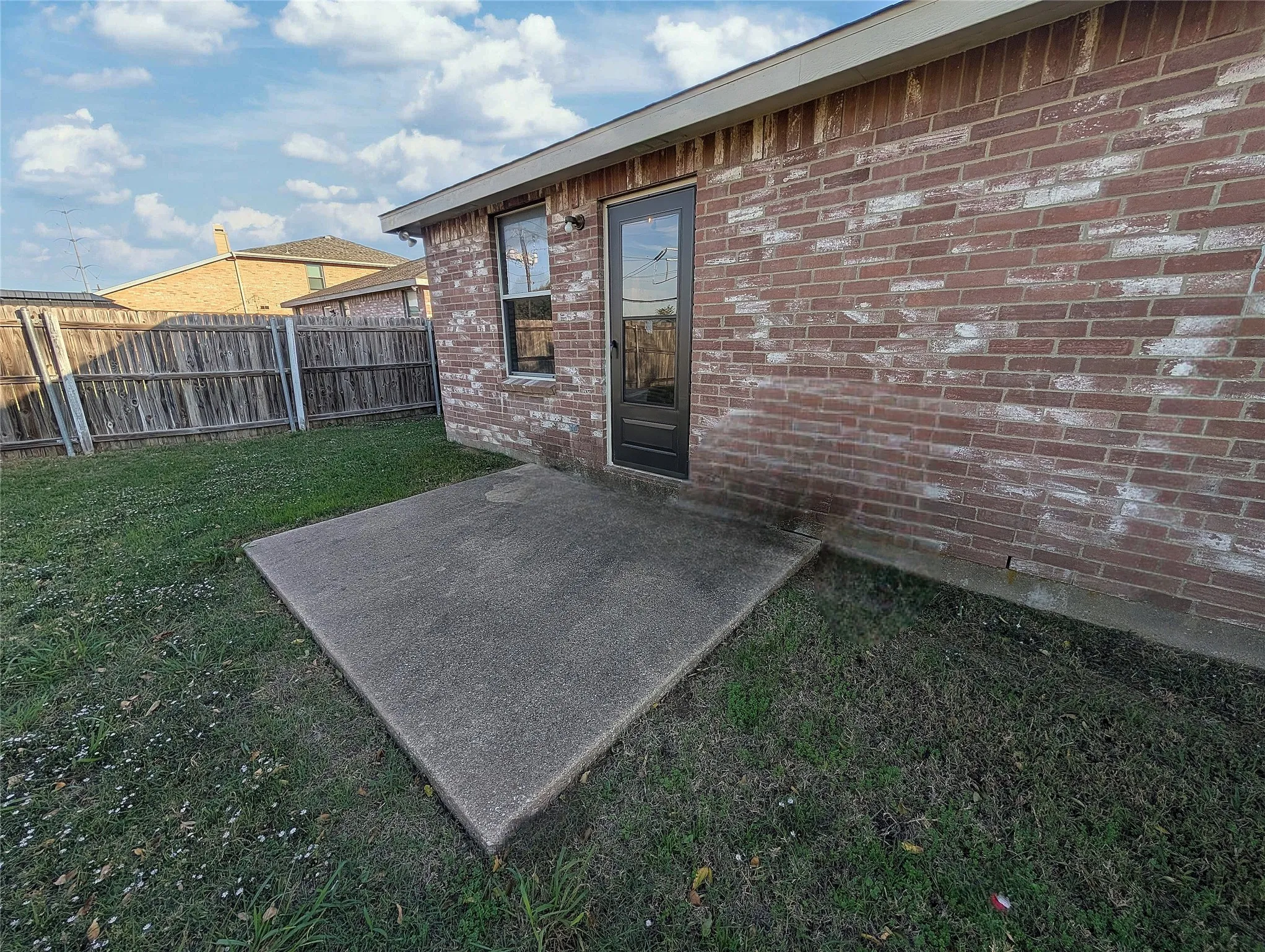 Open back patio
