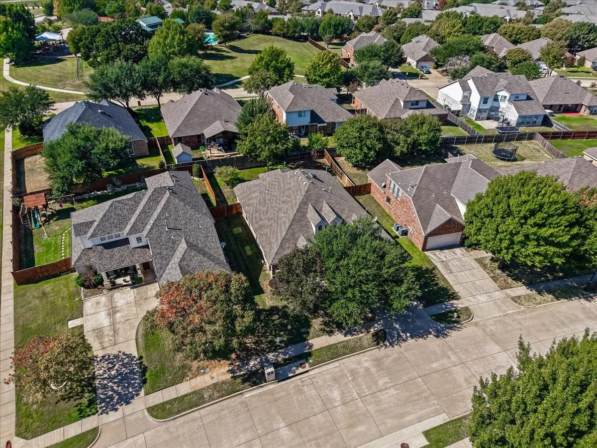 Aerial View of the front of the home