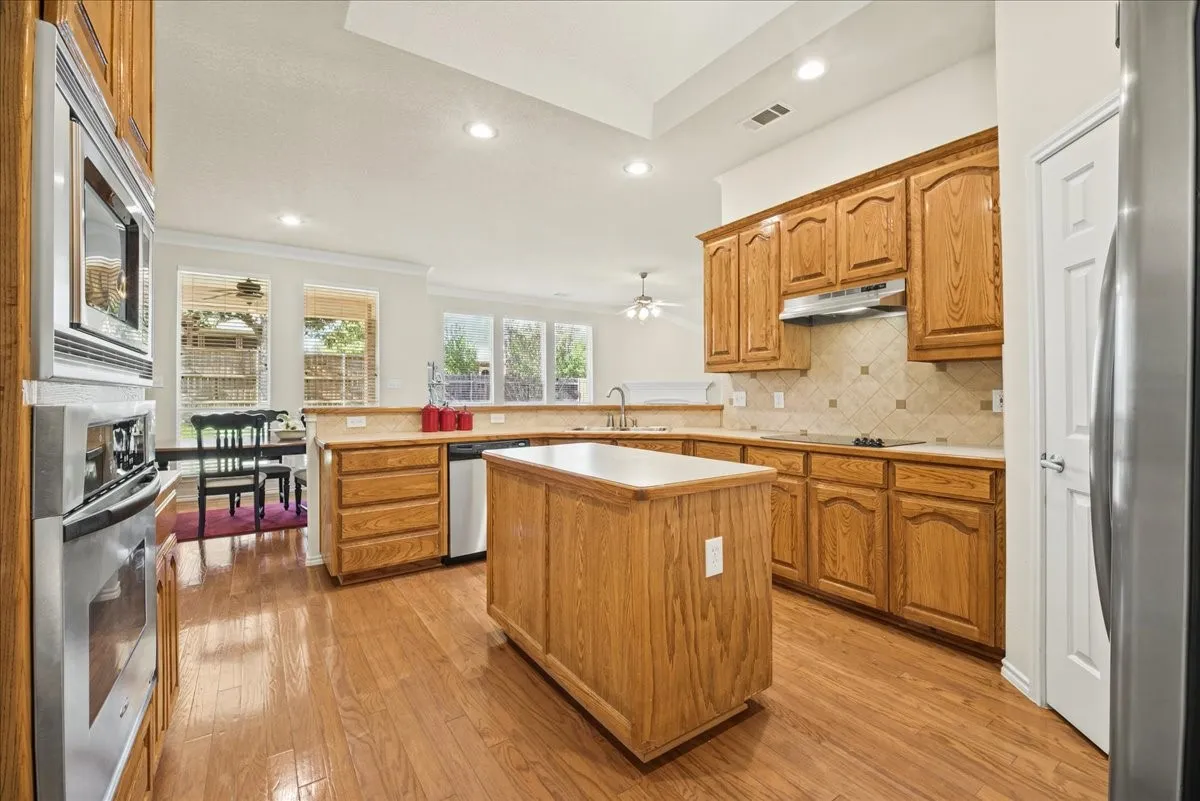 Island Kitchen with a skylight