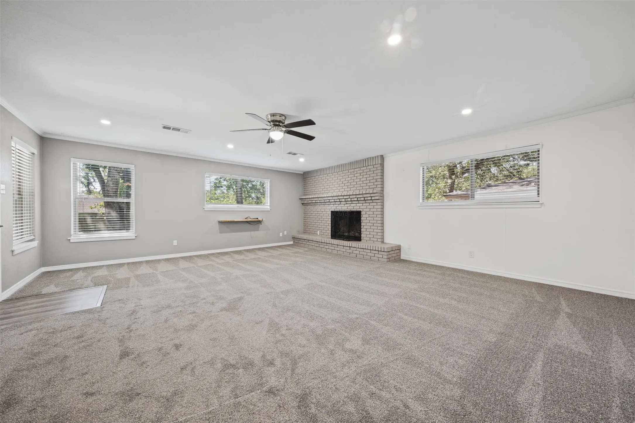 Space large enough for a living area and dining area
