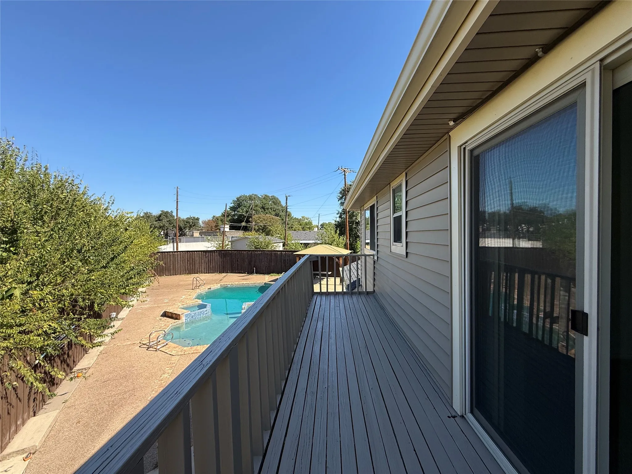 Balcony off of bedroom