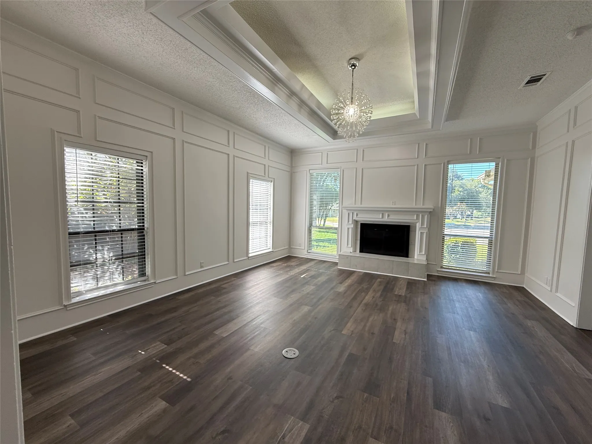 Living room with gas fireplace