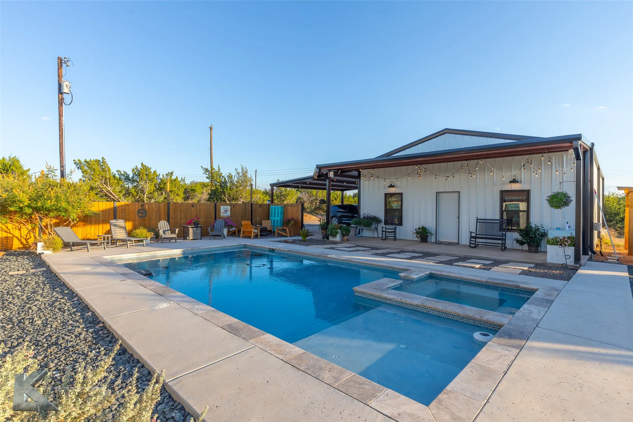 Pool with Entrance to the Man Cave
