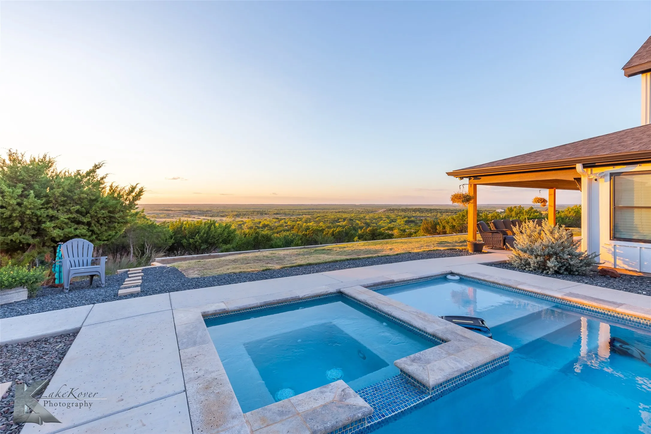 Pool with the Front Porch in View