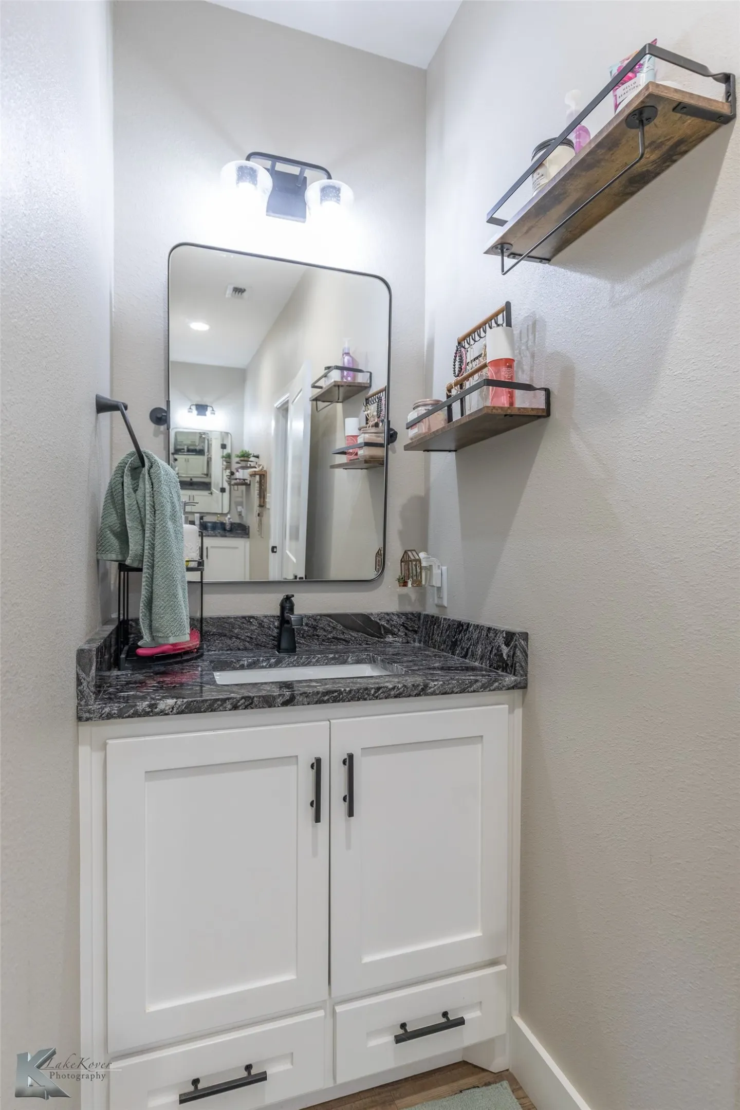 Guest Bathroom has two separate vanities