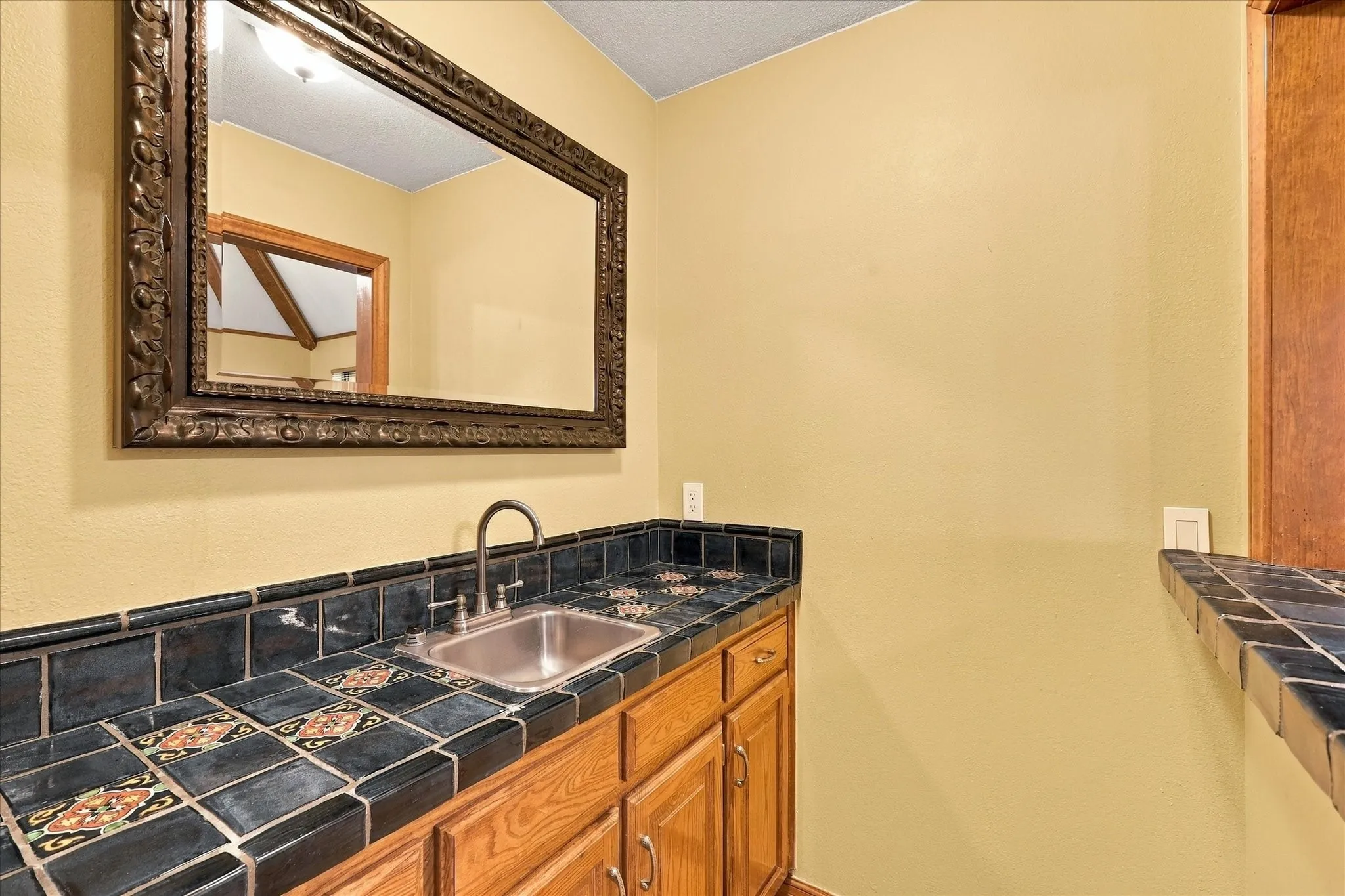  Wet bar beside the second living area.