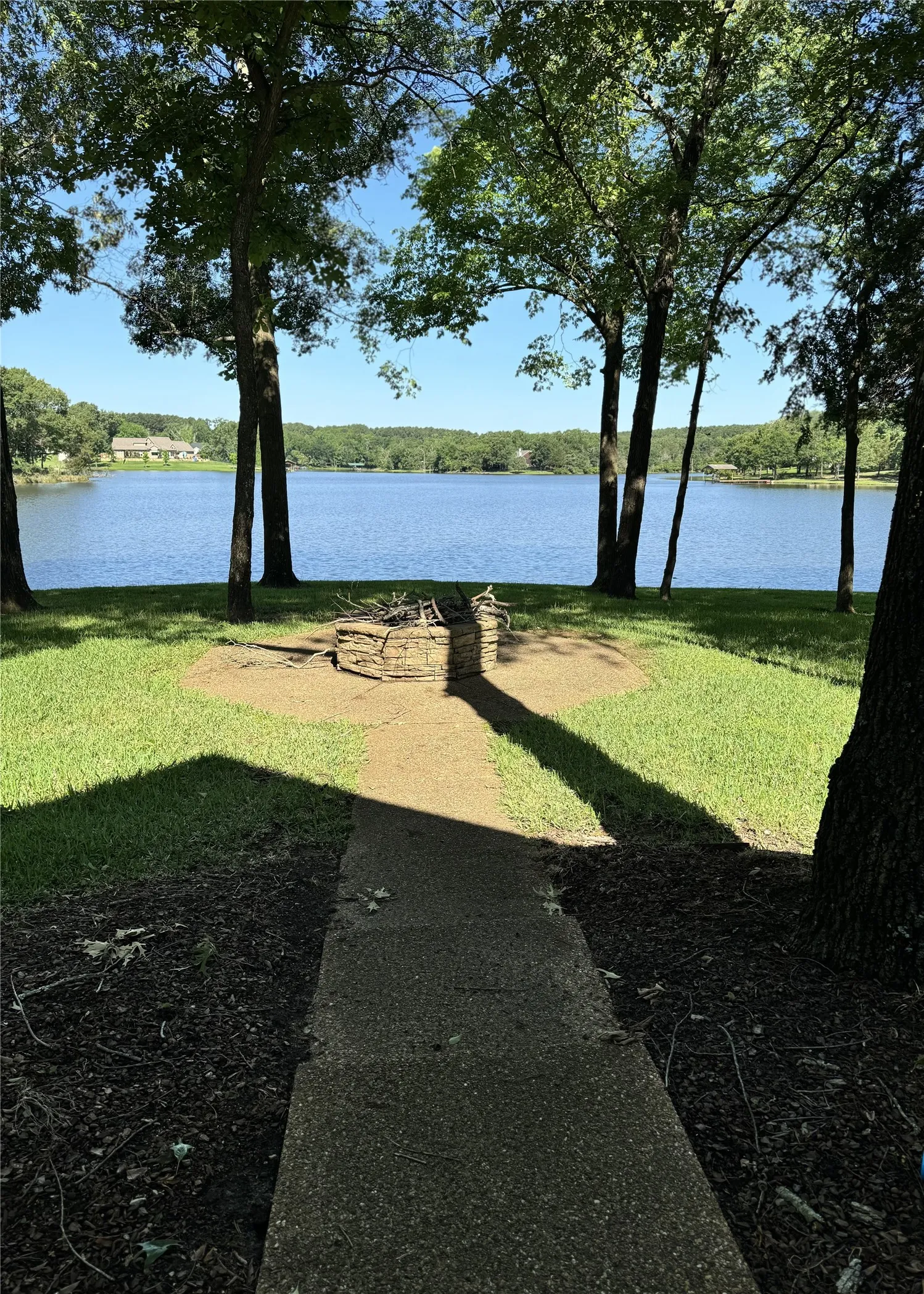 Backyard view of the lake