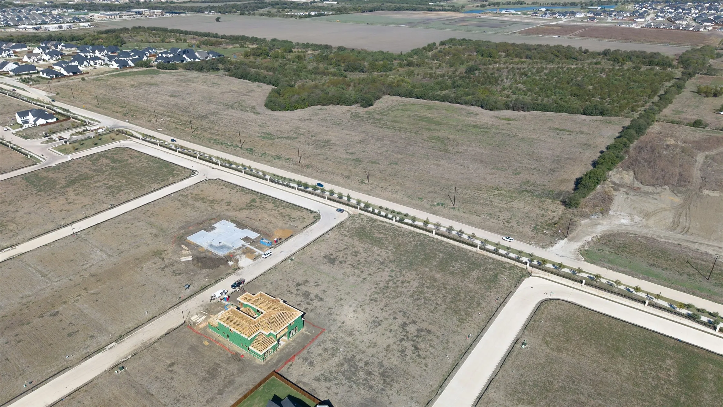 Aerial Site Plan. Illustrating the current development status and plot boundaries of the property
