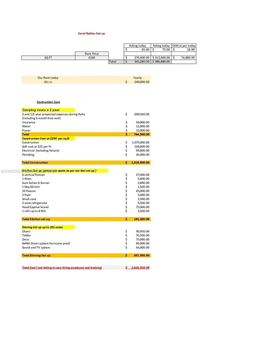99 Miracle Mile- Restaurant For Sale, Coral Gables, Coral Gables, Florida 33134, ,Business Opportunity,For Sale,99 Miracle Mile- Restaurant For Sale, Coral Gables,A11141314