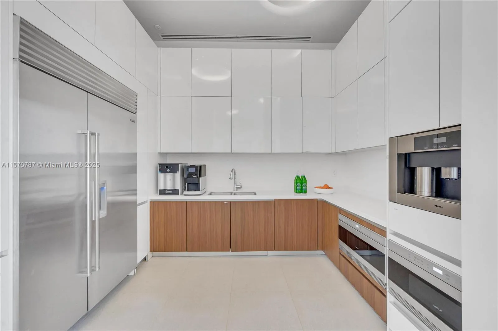 Employee kitchen connected to the private employee dining room