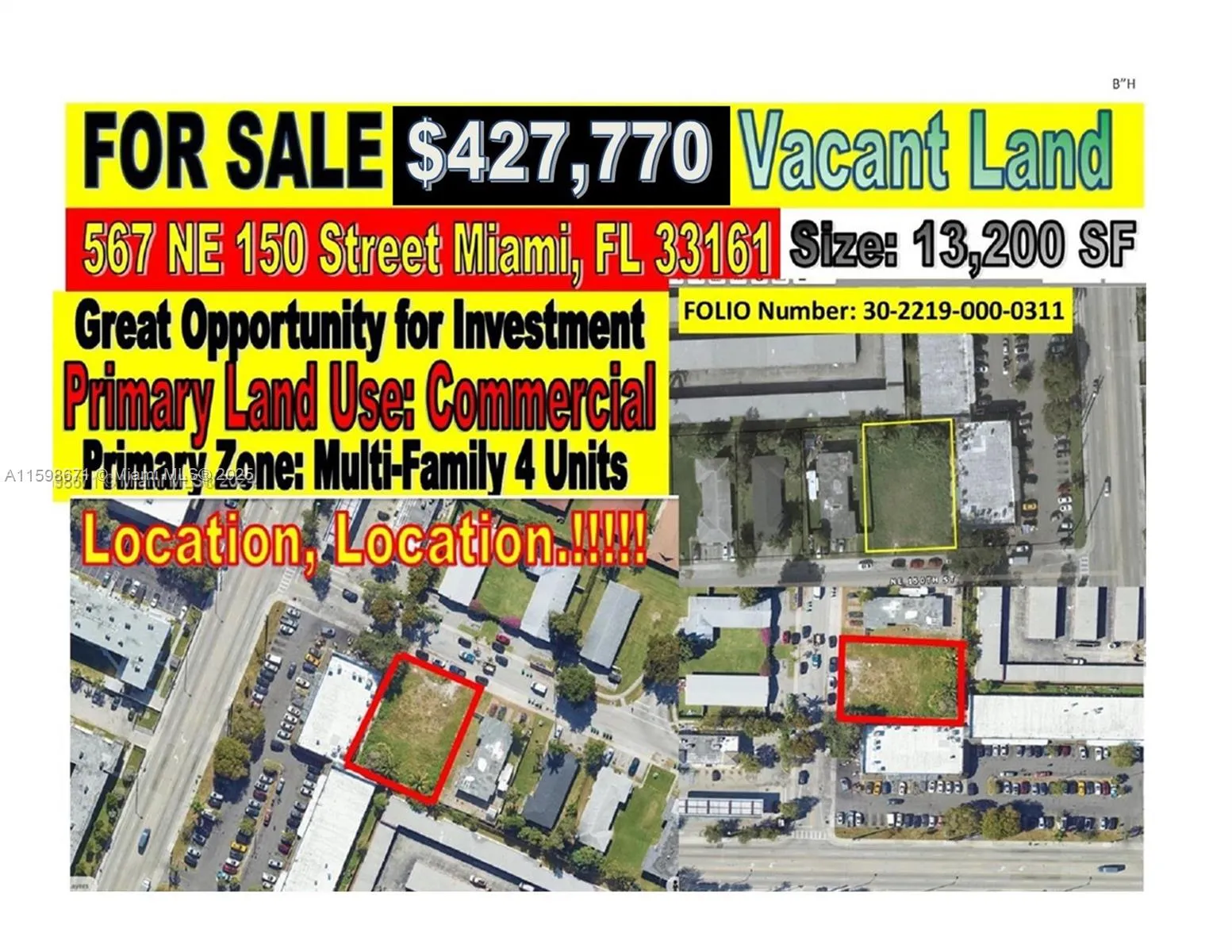 567 Ne 150th St, Miami, Florida 33161, Miami, Florida 33161, ,Land,For Sale,567 Ne 150th St, Miami, Florida 33161,A11598671
