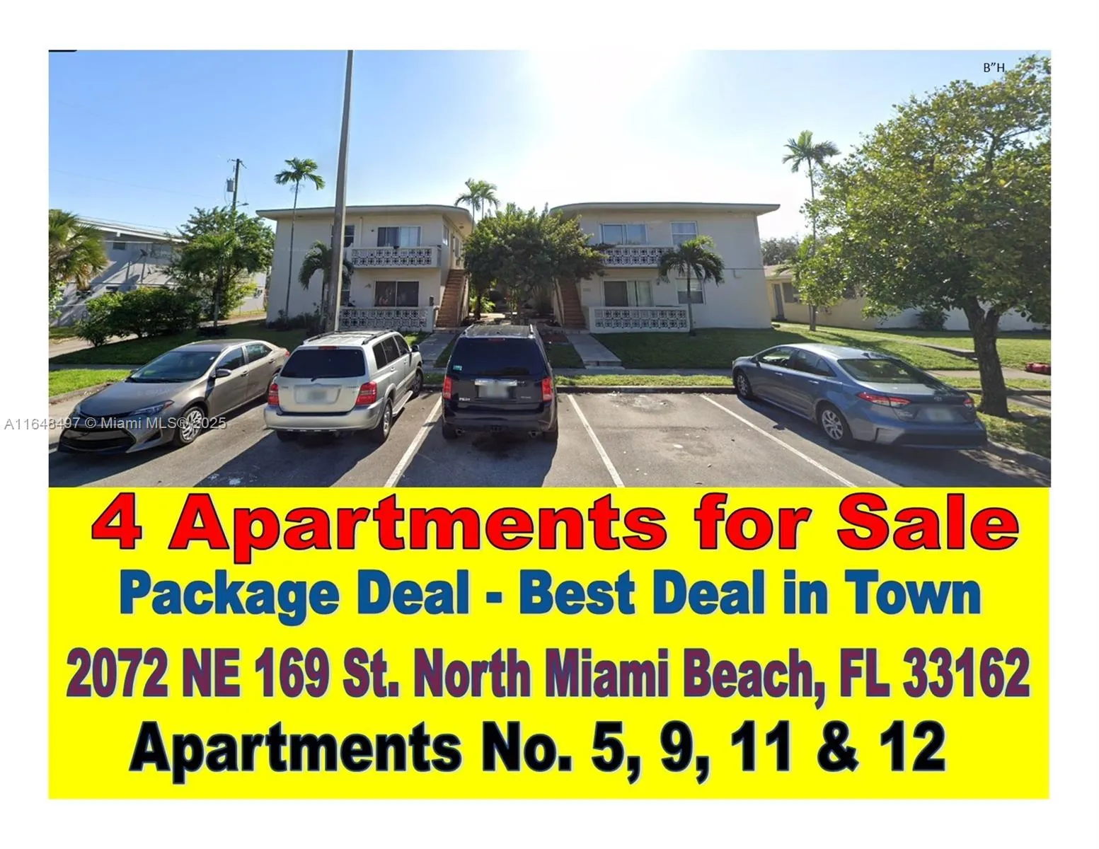 2072 Ne 169th St Apartments # 5, North Miami Beach, North Miami Beach, Florida 33162, ,Commercial Sale,For Sale,2072 Ne 169th St Apartments # 5, North Miami Beach,A11648497