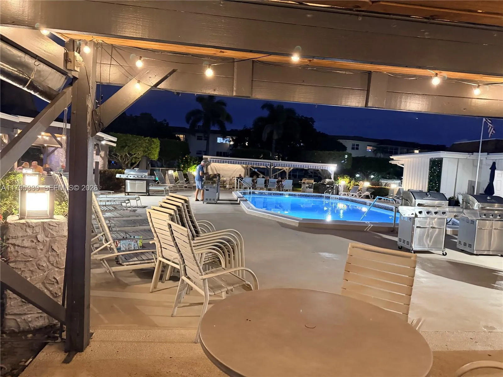 Beautiful pool area.  Very clean.  Lots of BBQs!