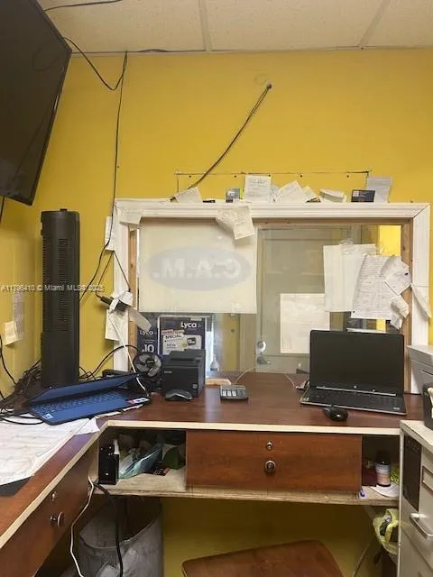 Office in restaurant structure