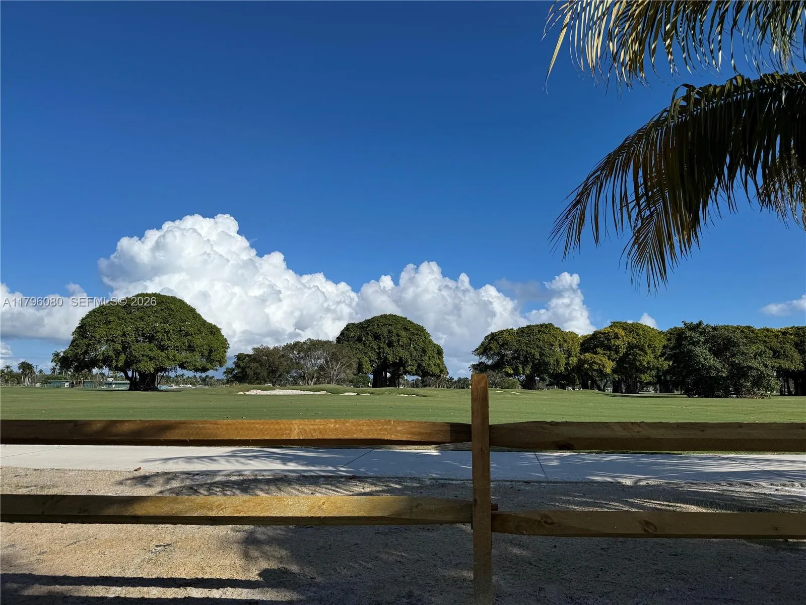 Golf course - new fence, new paths, new greens, new fairways, new grading for water retention