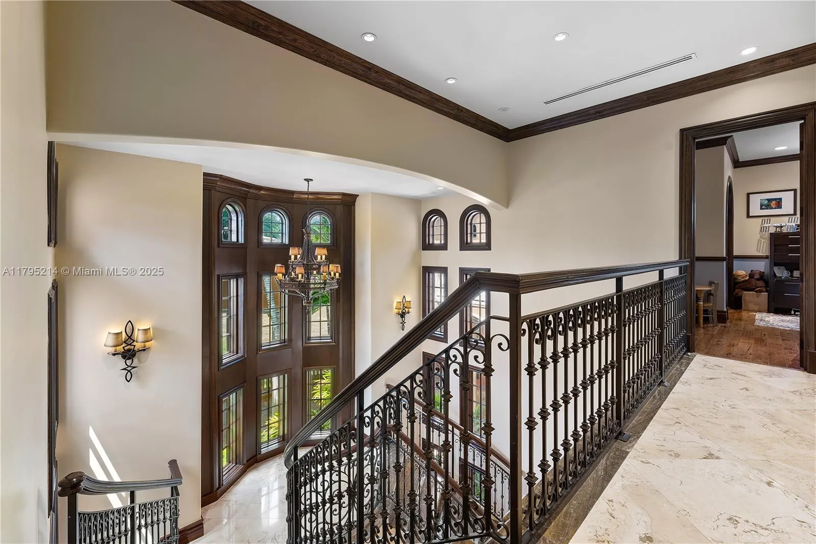 Upper level stairway