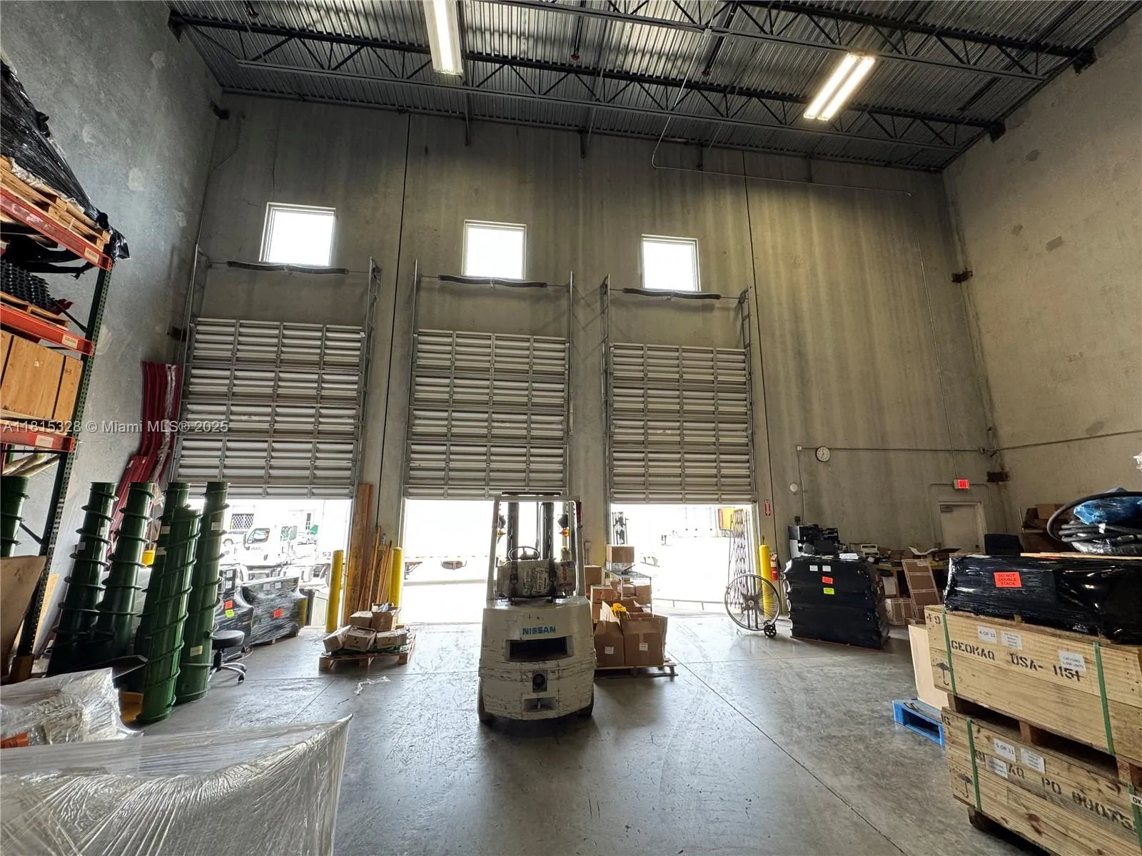 3 dock height doors