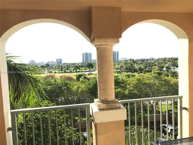 View from the balcony of the Turnberry golf course and its lake