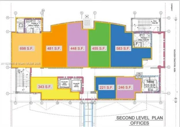 Example floor plans.  These may be combined for larger space from 221 up to the entire 2nd floor of 4,300 SF.