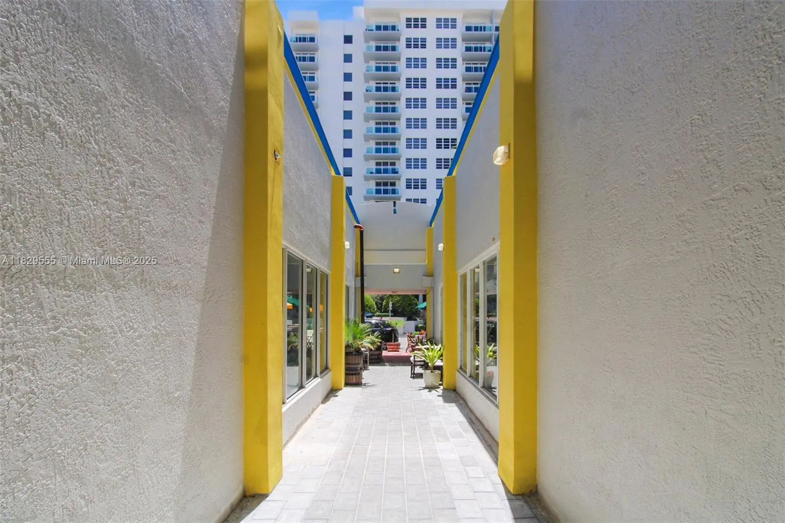 Paseo from Collins next to Iron Sushi through to the ground floor elevator lobby