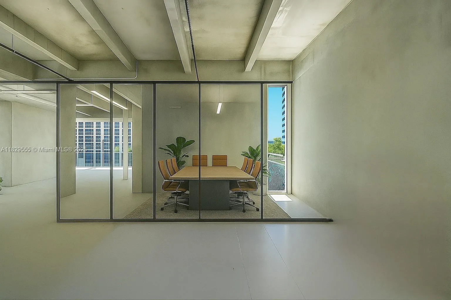 Rendered conference room