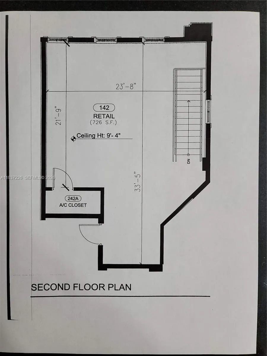 Second Floor Plan - with additional office space and access to 9 deeded parking spaces, guest parking, and building amenities.