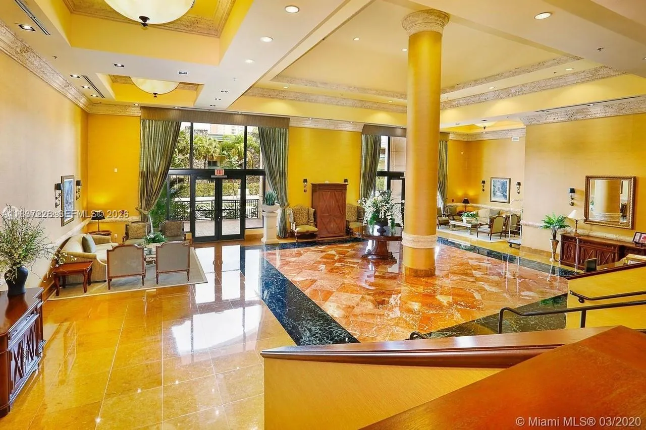 Subject is adjacent to the Lobby of a 292 Class A residences. Colonnade at Dadeland.