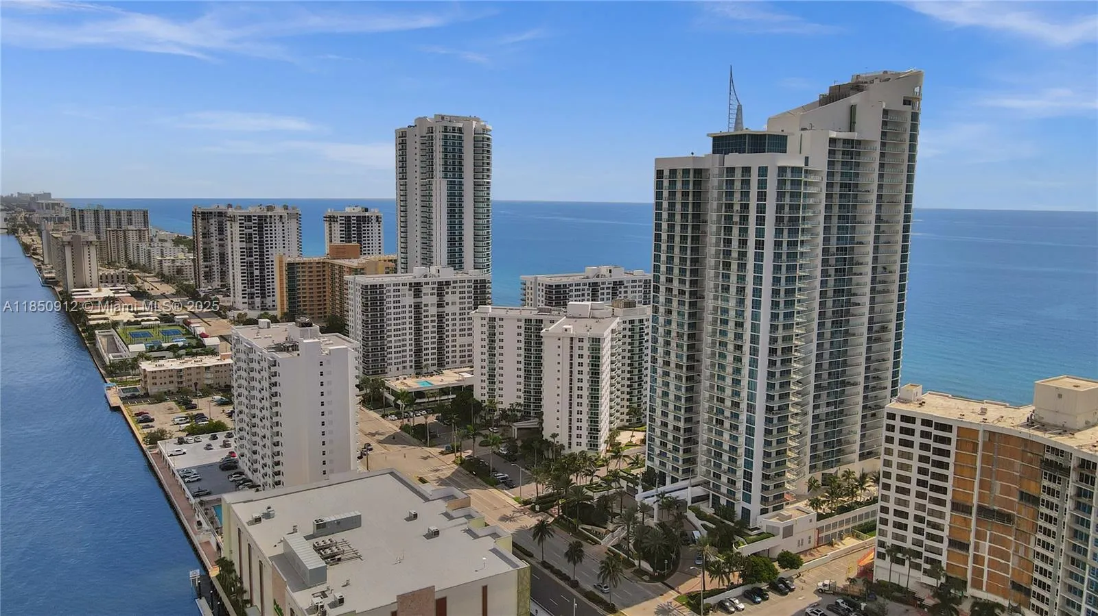 Aerial with ocean & intracoastal