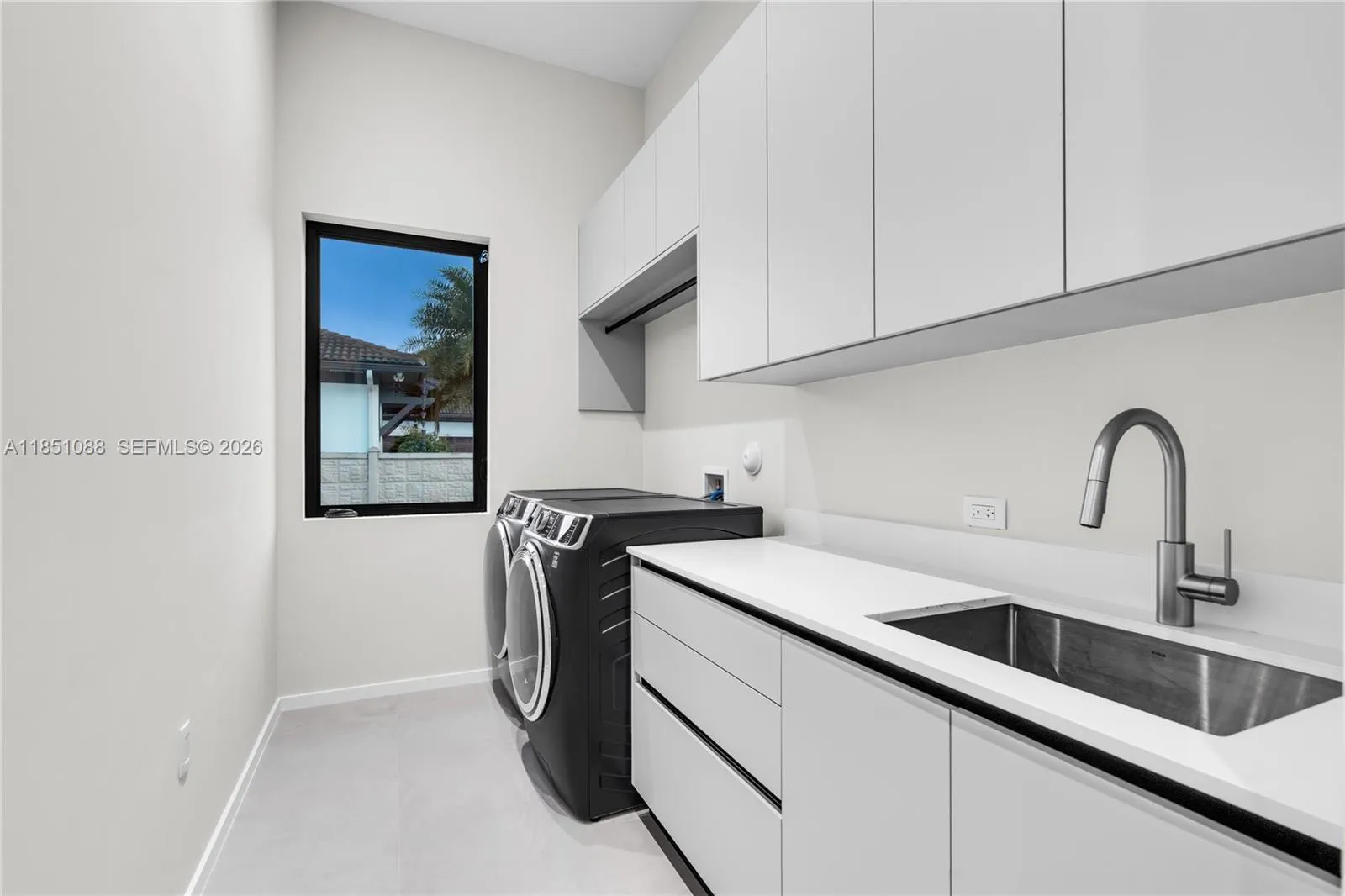 Formal laundry room view