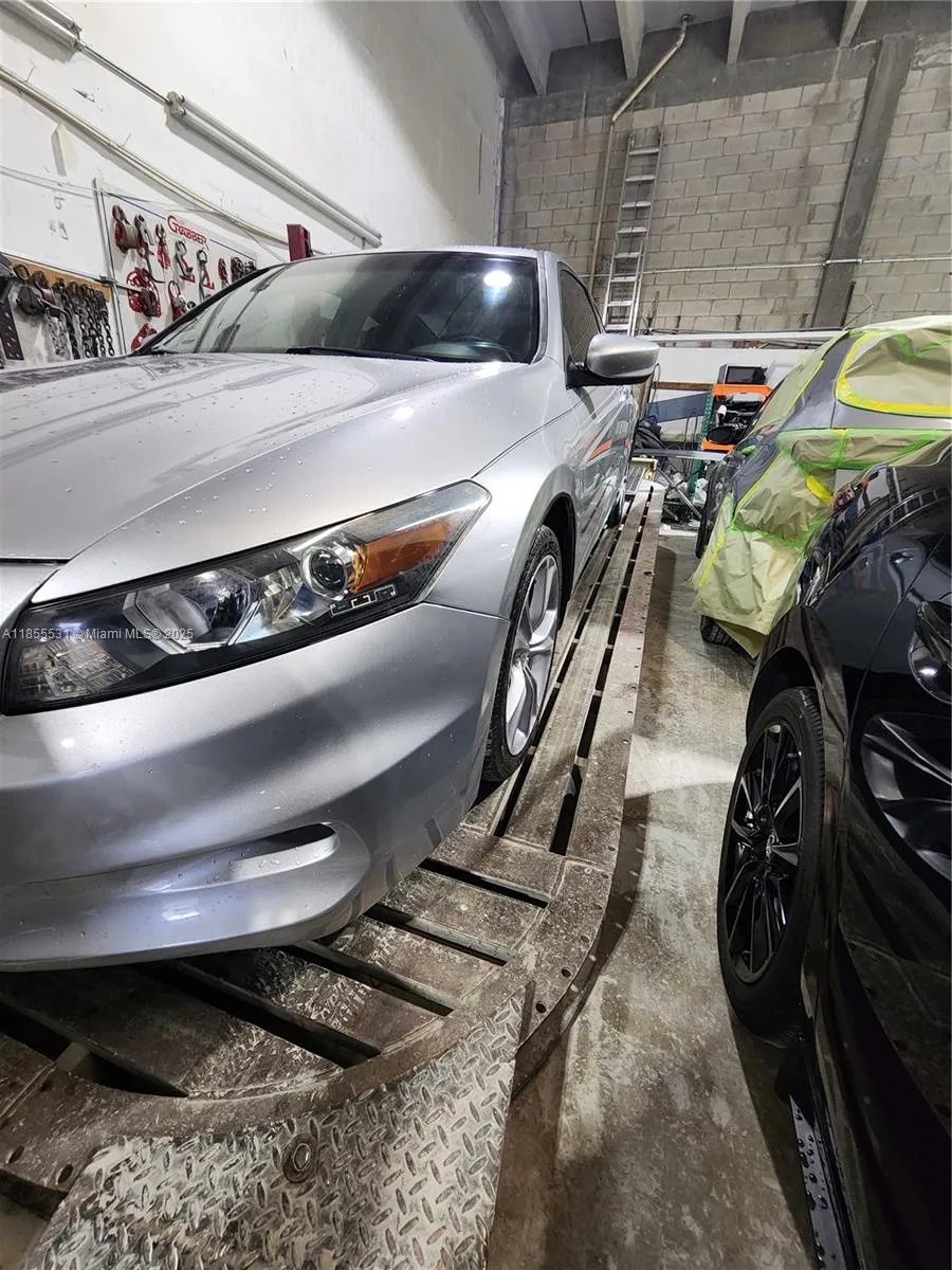 Frame straightening machine.