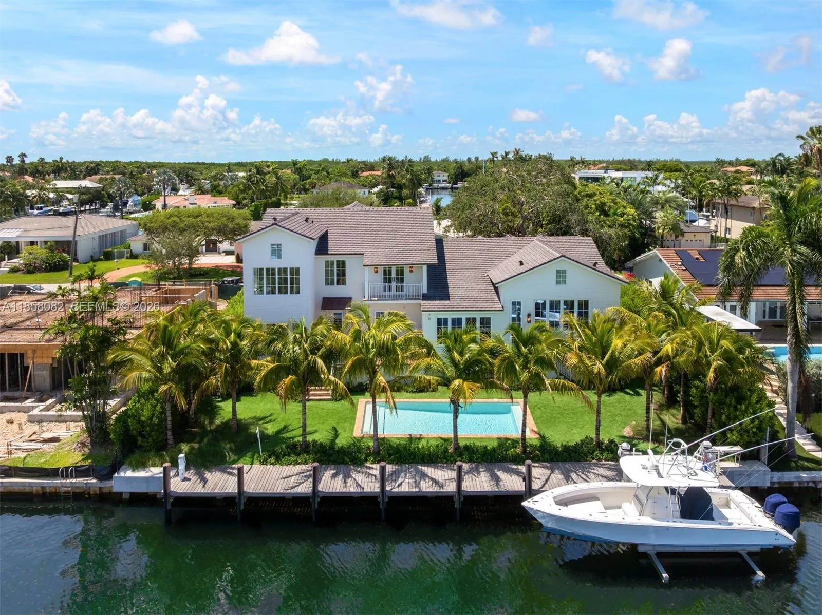 All New 2025 Rebuld with new dock and seawall no bridge to Biscayne Bay