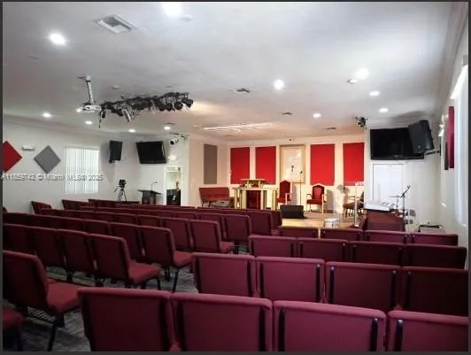 Internal view of church in the center