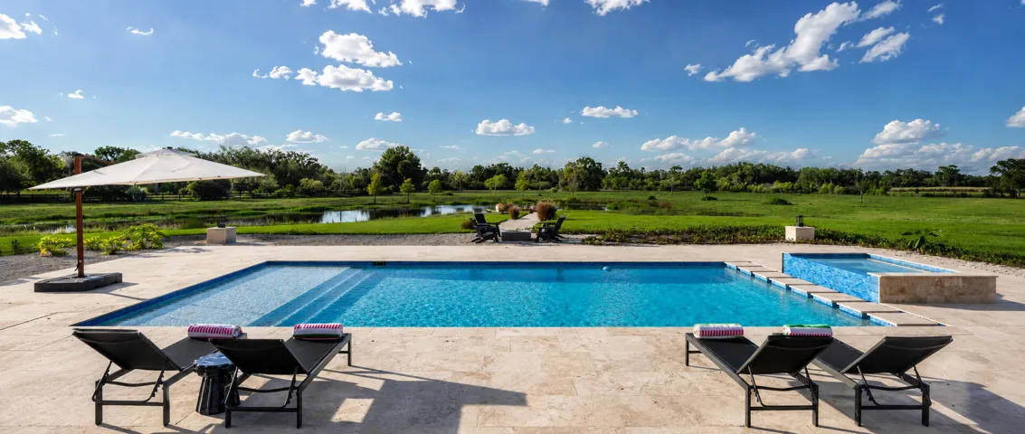 Elegant backyard pool and spa retreat