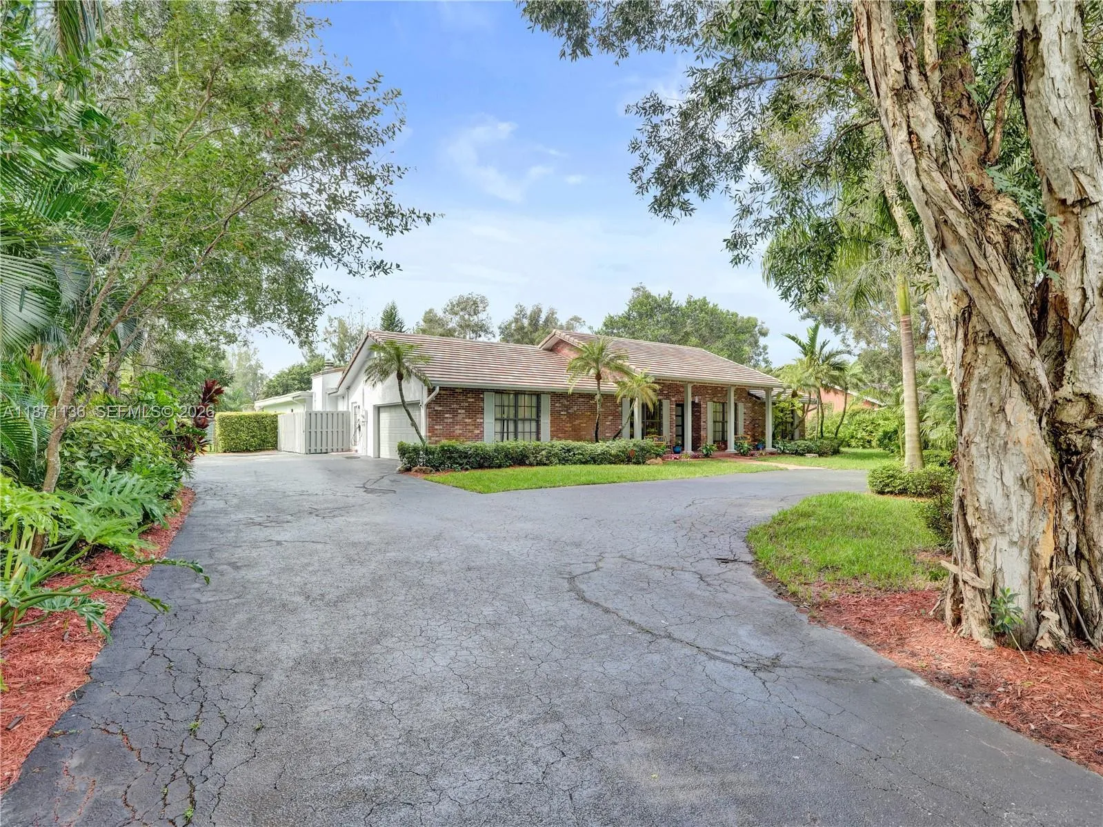 Driveway to front of house