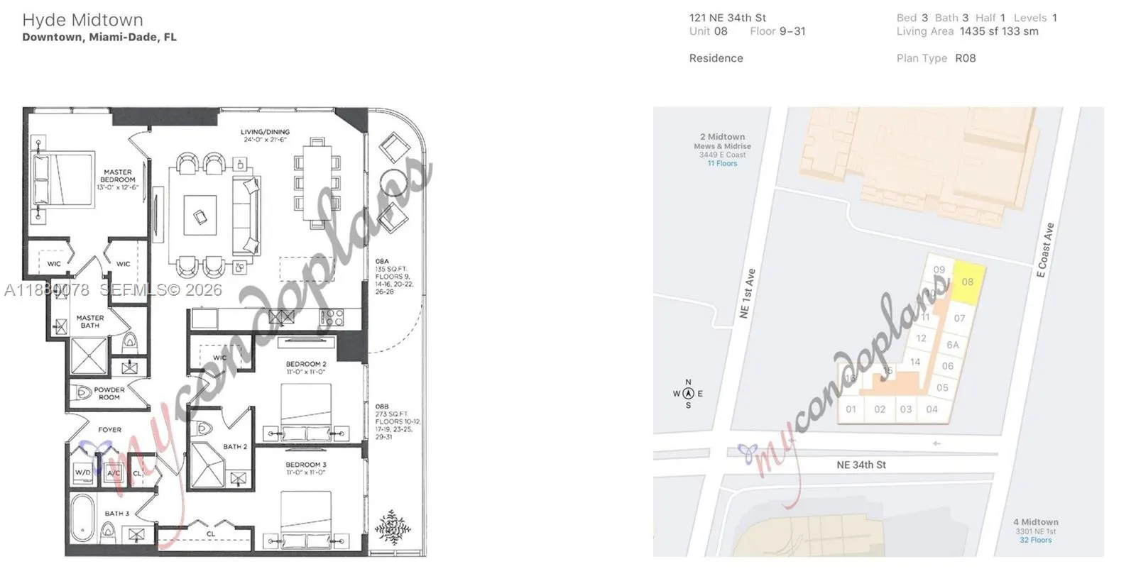 121 Ne 34th St 2408, Miami, Florida 33137, Miami, Florida 33137, 3 Bedrooms Bedrooms, ,3 BathroomsBathrooms,Residential,For Sale,121 Ne 34th St 2408, Miami, Florida 33137,A11880078