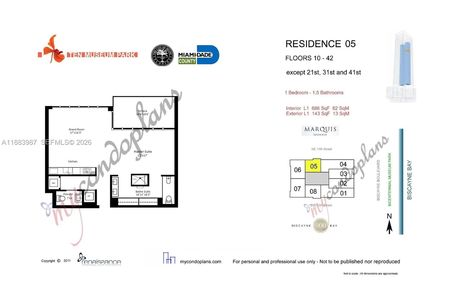 1040 Biscayne Blvd 1905, Miami, Florida 33132, Miami, Florida 33132, 1 Bedroom Bedrooms, ,1 BathroomBathrooms,Residential,For Sale,1040 Biscayne Blvd 1905, Miami, Florida 33132,A11883987