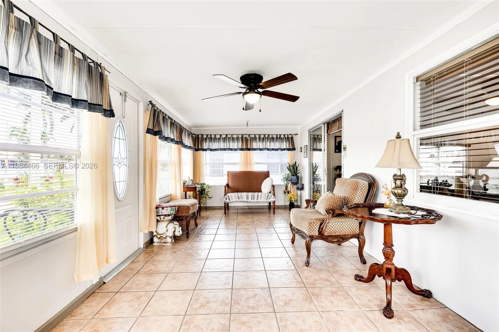 Versatile Enclosed porch can be used for multiple purposes