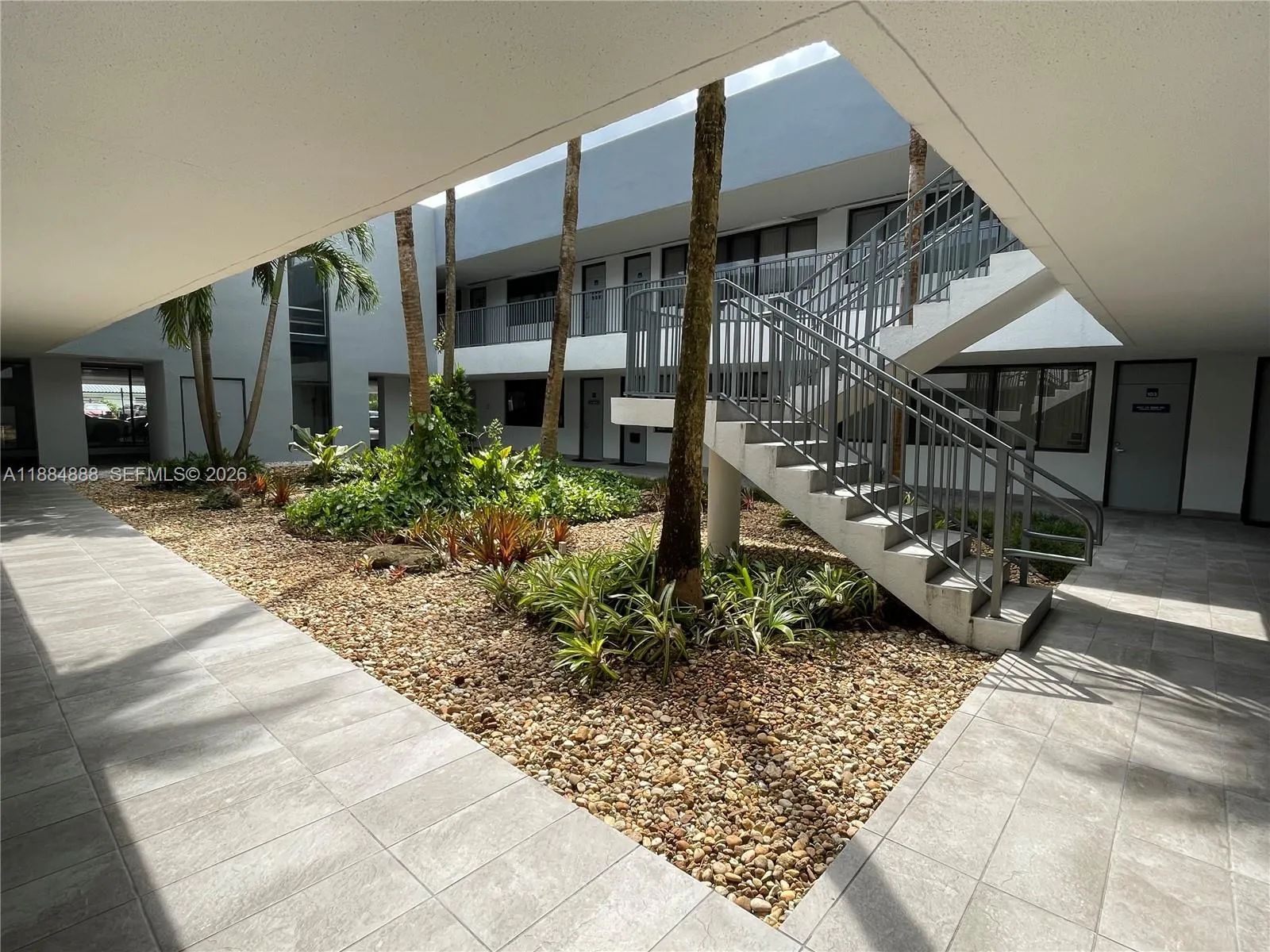 Courtyard area in front  of office