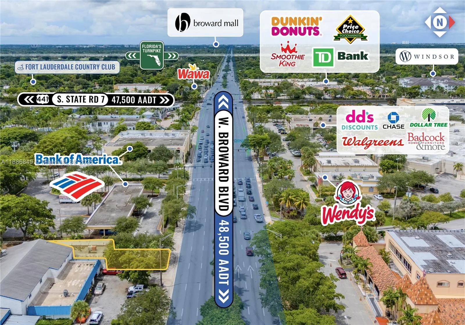 3740 W Broward Blvd, Plantation, Florida 33312, Plantation, Florida 33312, ,Commercial Sale,For Sale,3740 W Broward Blvd, Plantation, Florida 33312,A11886849