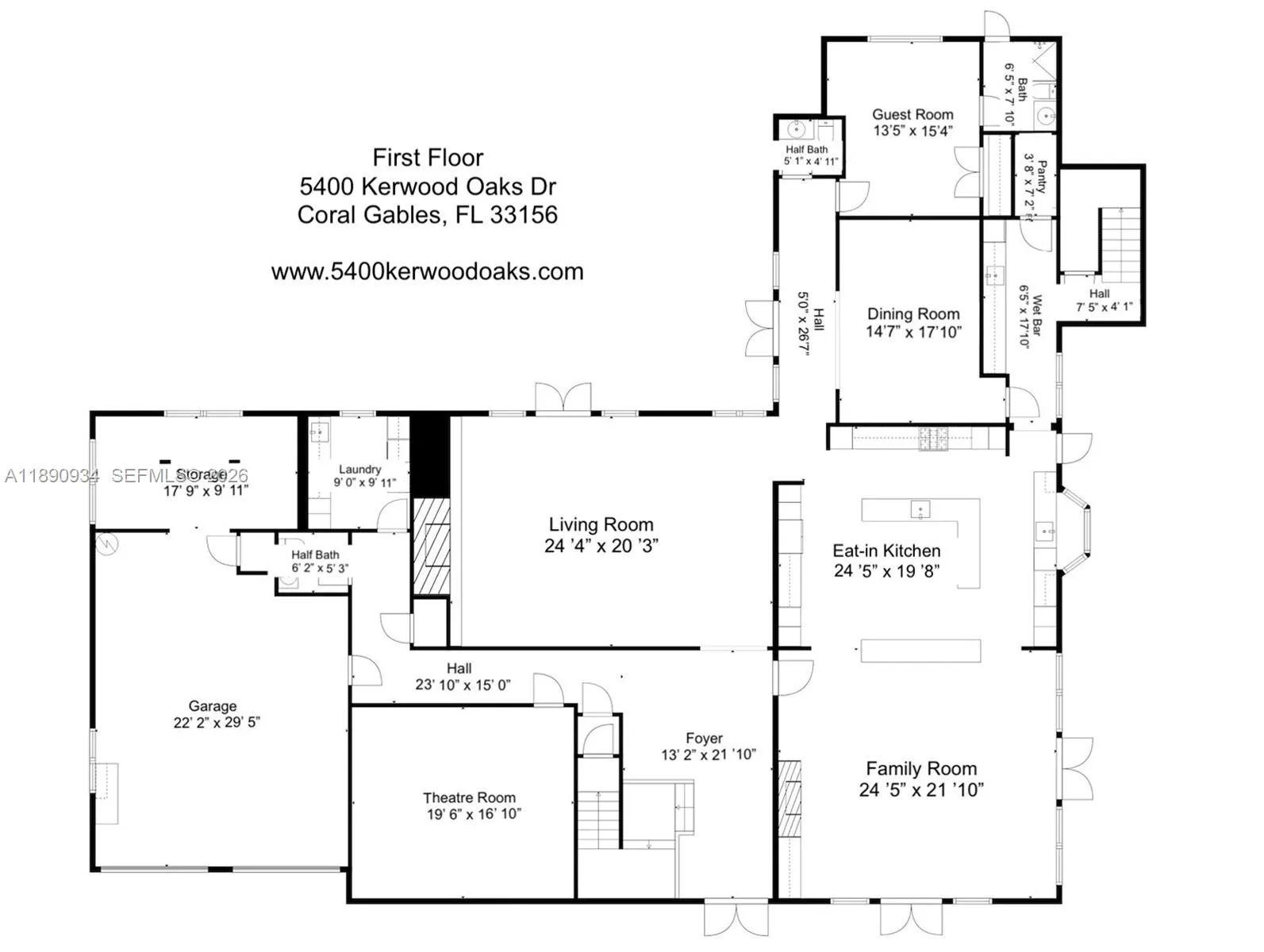 5400 Kerwood Oaks Dr, Coral Gables, Florida 33156, Coral Gables, Florida 33156, 6 Bedrooms Bedrooms, ,5 BathroomsBathrooms,Residential,For Sale,5400 Kerwood Oaks Dr, Coral Gables, Florida 33156,A11890934