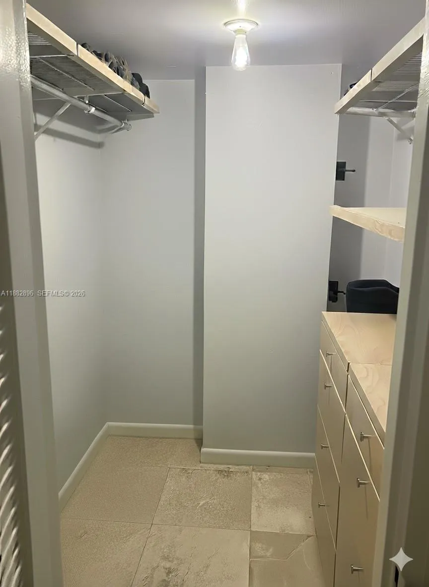 Walk-in built-in closet