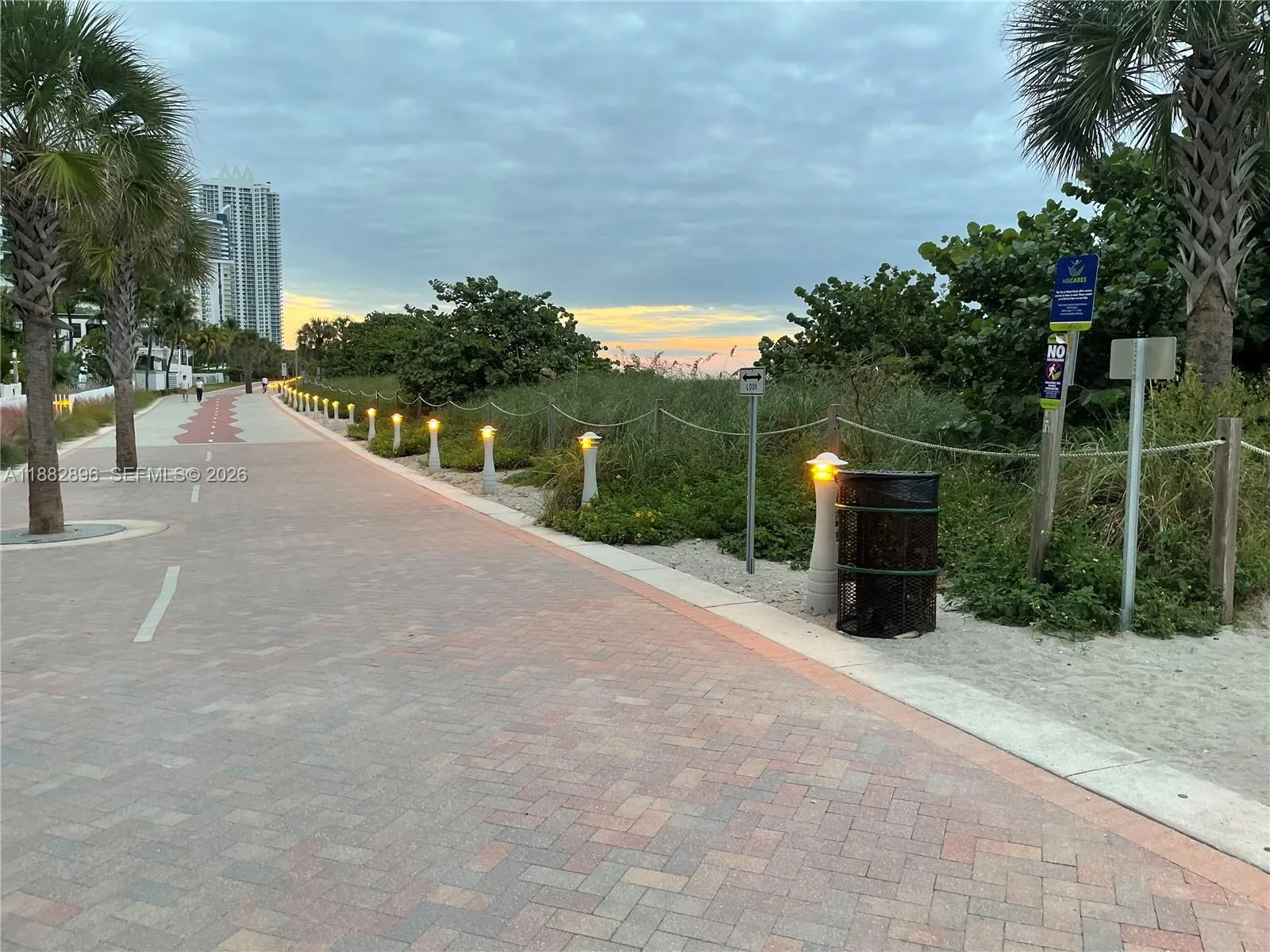 Boardwalk across the street