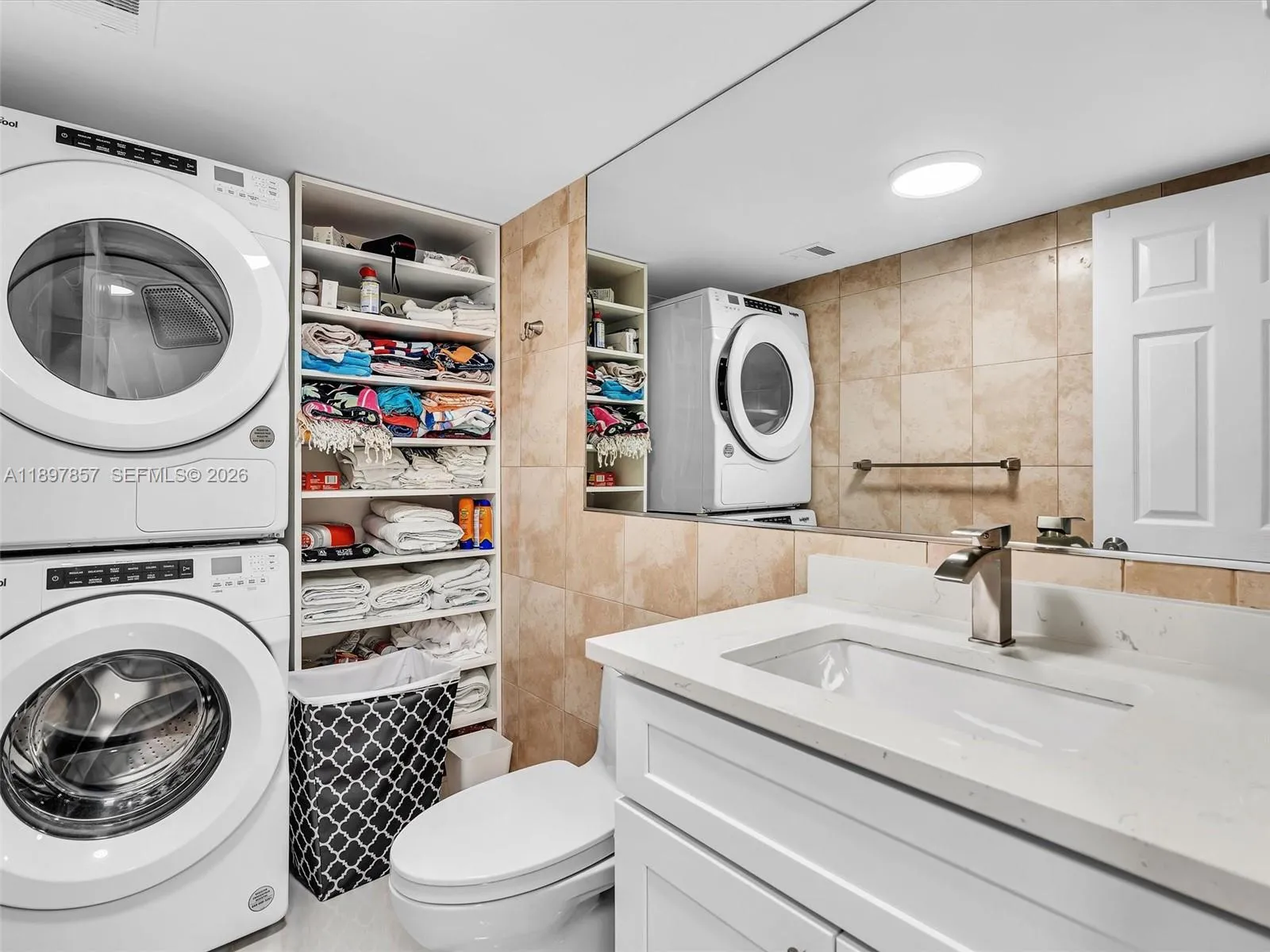 Half bath and Laundry