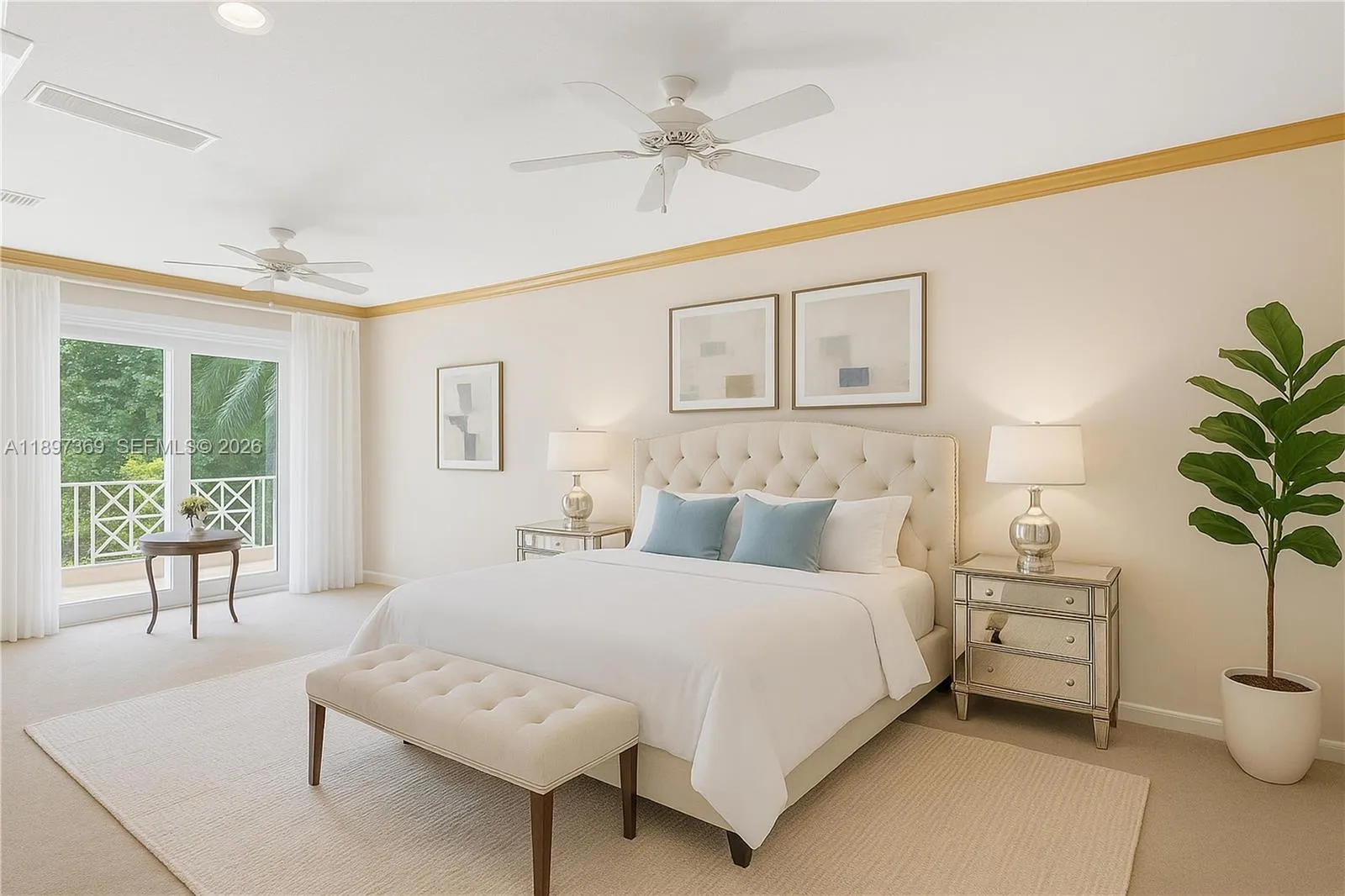Staged Master bedroom