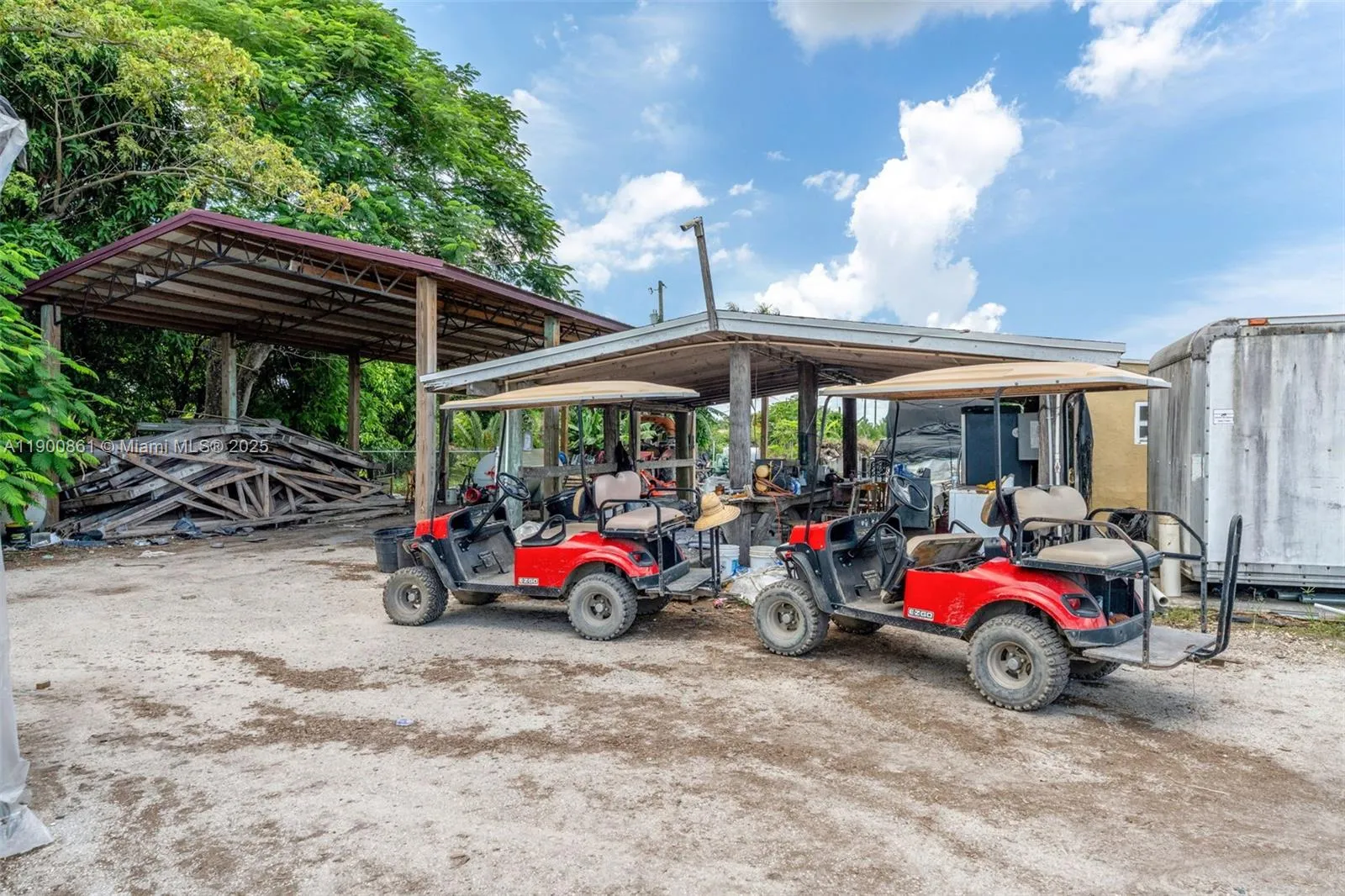 GOLF CARTS COME WITH THE PROPERTY.
