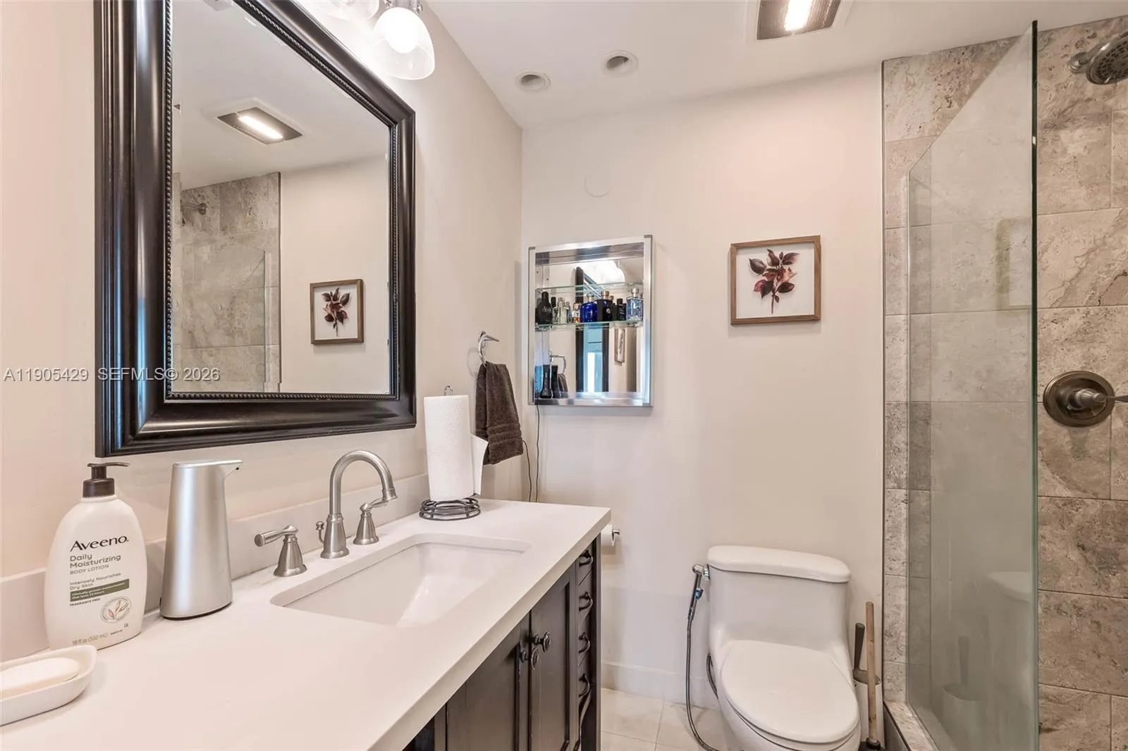 Three full bathrooms.