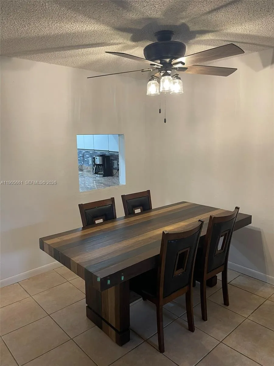 Dinning Area next to the Kitchen, Ceiling Fan with Dimmable Lighting (Example only)