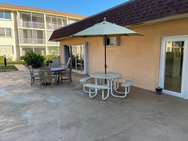 Community BBQ area with seating